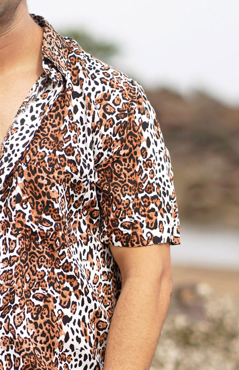  Mens Cheetah Print Shirt
