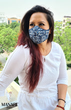 Load image into Gallery viewer, &quot;Boutique Blue&quot; Women&#39;s Mask

