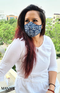 "Boutique Blue" Women's Mask