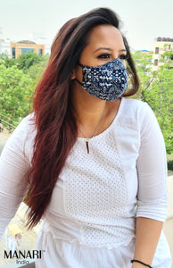 "Boutique Blue" Women's Mask