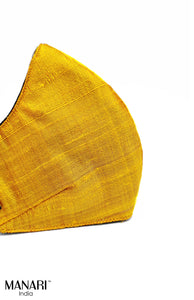 "Deep Yellow Raw Silk" Women's Mask