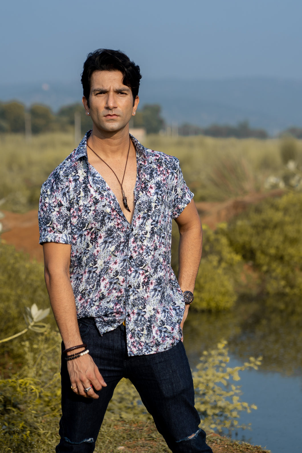 Water Floral Relaxed Fit Shirt
