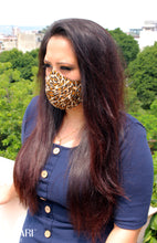 Load image into Gallery viewer, wavy leopard print mask for women side view
