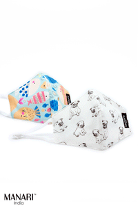 "Ocean & Pug" Kid's Masks (Pack of 2)