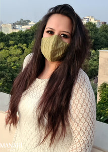 "Olive Ripple" Women's Mask