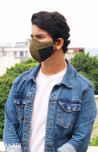 "Khaki Cutout" Men's Mask