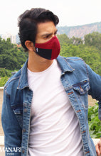 Load image into Gallery viewer, &quot;Maroon Cutout&quot; Unisex Mask
