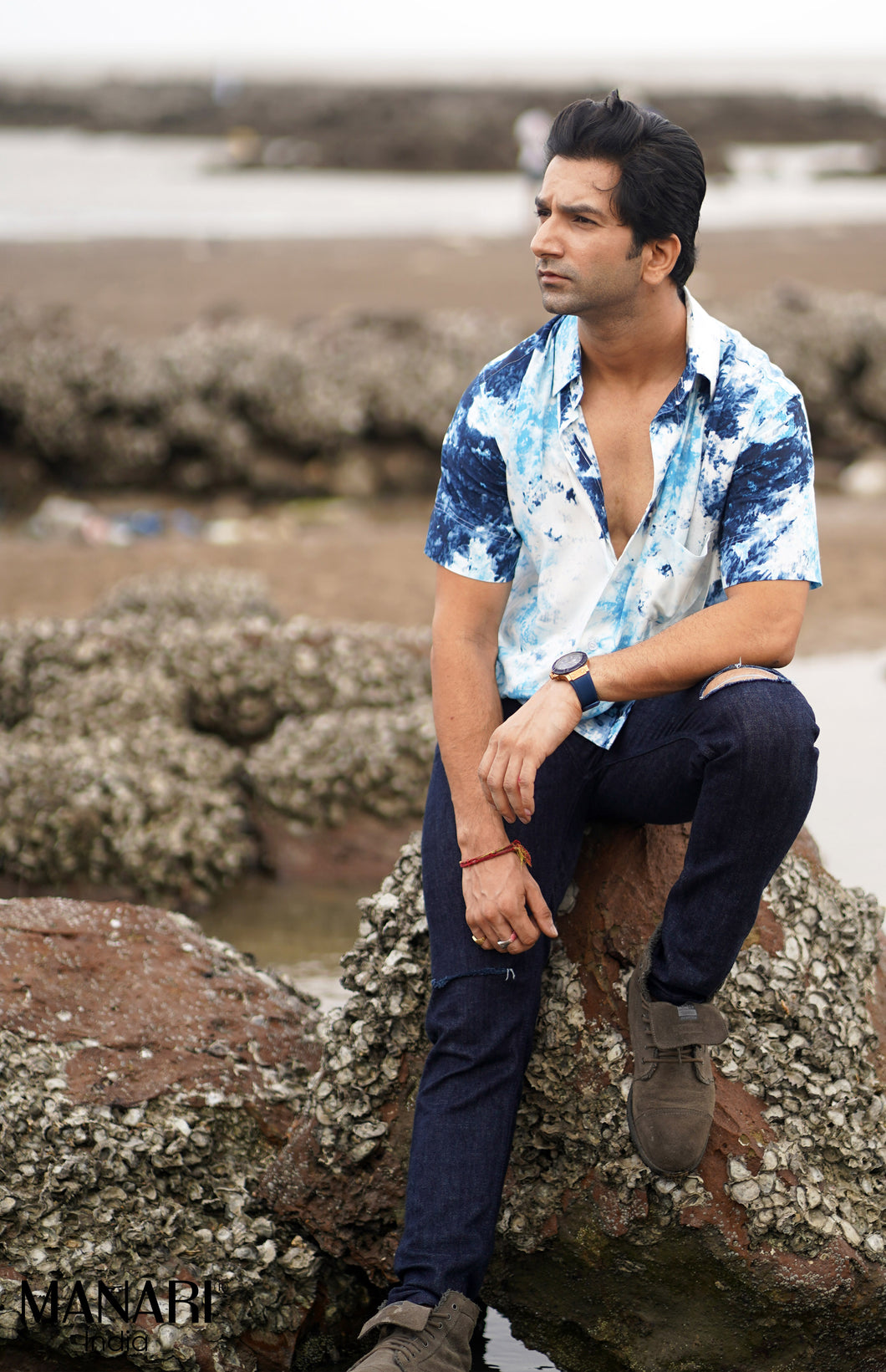 Ocean Tie Dye Relaxed Fit Shirt