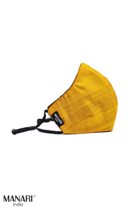 "Deep Yellow Raw Silk" Women's Mask