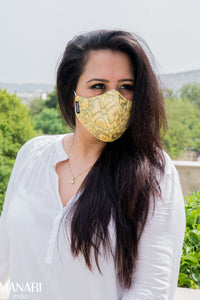 "Yellow Raw Silk" Eagle Fit Mask