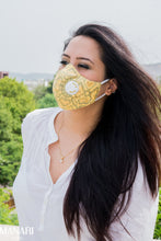 Load image into Gallery viewer, &quot;Yellow Raw Silk&quot; Eagle Fit Mask
