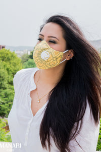 "Yellow Raw Silk" Eagle Fit Mask