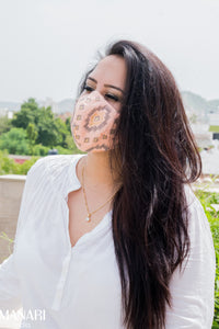 "Pastel Pink Raw Silk" Eagle Fit Mask