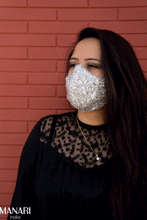 Load image into Gallery viewer, silver sequin mask for women
