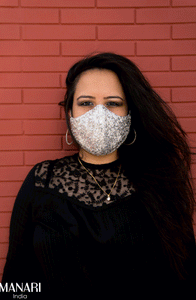 silver sequin mask for women