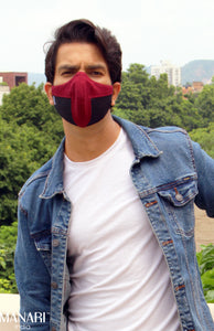 "Maroon Cutout" Unisex Mask