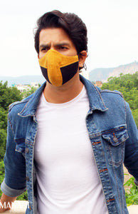 "Mustard Cutout" Men's Mask