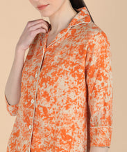 Load image into Gallery viewer, Orange Marble 3 Piece Night Suit
