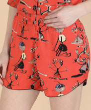 Load image into Gallery viewer, Orange Doodle 3 Piece Night Suit
